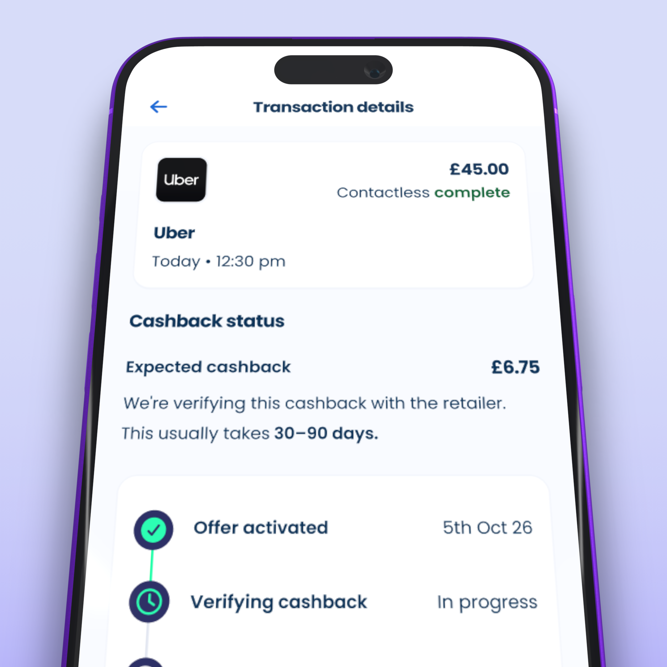 Rewards interface detail and information hierarchy.